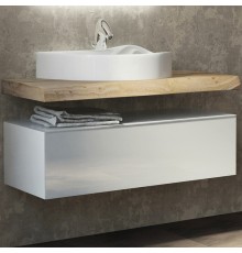 Тумба Velvex Felay 96 tpFEL.95-43.21 подвесная Белая глянцевая