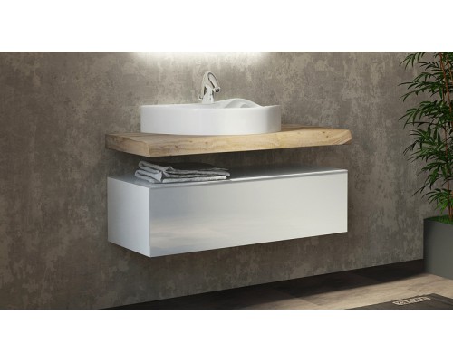 Тумба Velvex Felay 96 tpFEL.95-43.21 подвесная Белая глянцевая