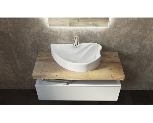 Тумба Velvex Felay 96 tpFEL.95-43.21 подвесная Белая глянцевая