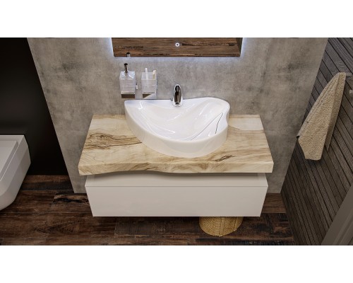 Тумба Velvex Felay 96 tpFEL.95-43.21 подвесная Белая глянцевая