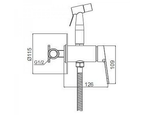 Гигиенический душ со смесителем Gappo G7299-30 Сатин