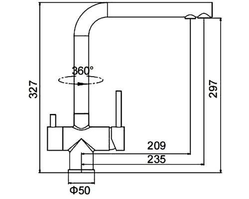 Смеситель для кухни Frap H899 F43899-3 Сатин