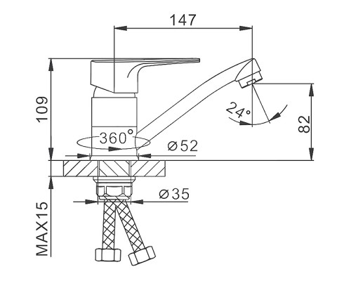 Смеситель для кухни Frap H702 F45702-B Хром