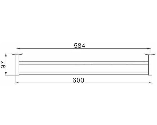 Полотенцедержатель Frap F33 F3309 двойной Хром
