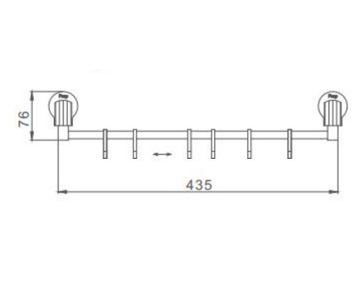 Вешалка для полотенец Frap F33 F3315-6 Хром