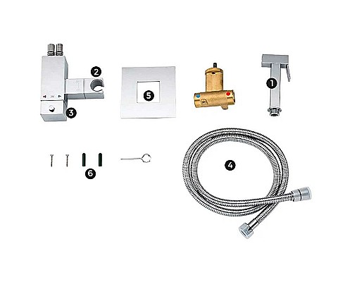 Гигиенический душ со смесителем Gappo G7207-40 с термостатом Хром