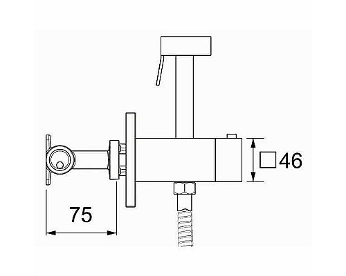 Гигиенический душ со смесителем Gappo G7207-40 с термостатом Хром