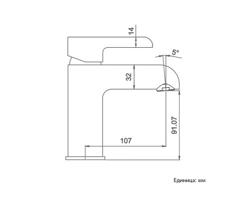 Смеситель для раковины Gappo G03-6 G1003-6 Черный матовый Хром
