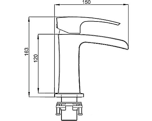 Смеситель для раковины Gappo G07 G1007-30 Белый Хром