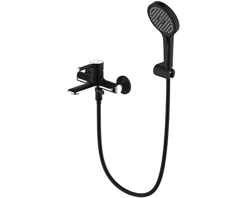 Смеситель для ванны Gappo G03-6 G3203-6 Черный матовый Хром