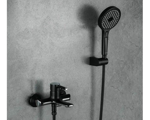 Смеситель для ванны Gappo G03-6 G3203-6 Черный матовый Хром