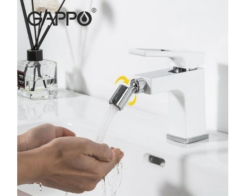 Смеситель для биде Gappo G17-8 Белый Хром