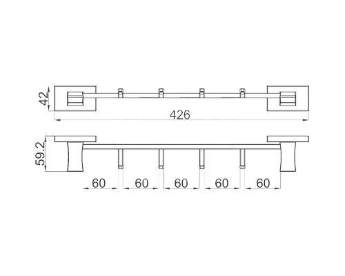 Вешалка для полотенец Gappo G0716-46 Черная матовая