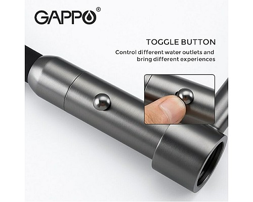 Смеситель для кухни Gappo G4398-51 Графит Черный