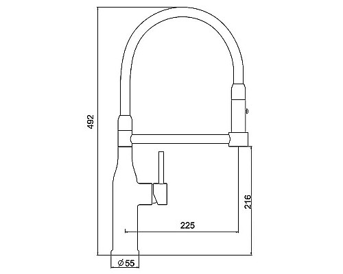 Смеситель для кухни Gappo G4398-51 Графит Черный