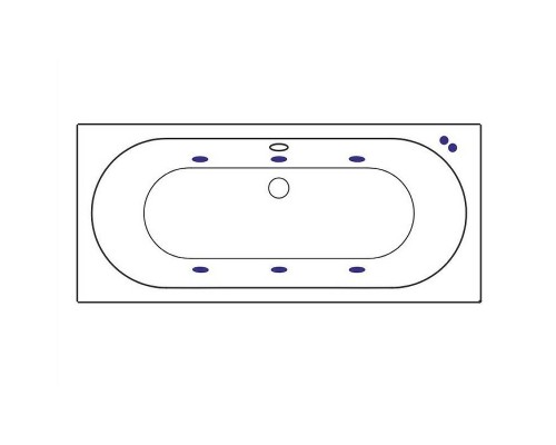 Акриловая ванна Excellent Oceana 170x75 с гидромассажем