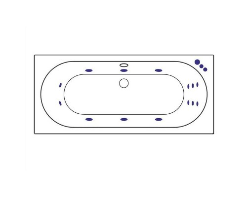 Акриловая ванна Excellent Oceana Slim 180x80 с гидромассажем