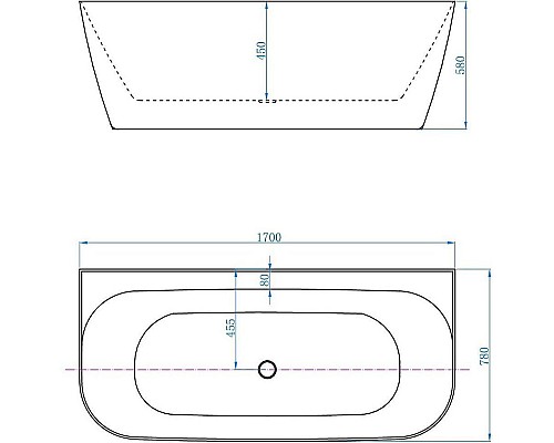 Акриловая ванна Allen Brau Priority 3 170x78 2.31003.20 без гидромассажа