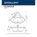 Акриловая ванна Excellent Glamour 150x150 с гидромассажем