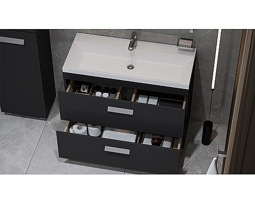 Тумба под раковину Velvex Orlando 100 tn.ORL.CLA.100.2Y Графит