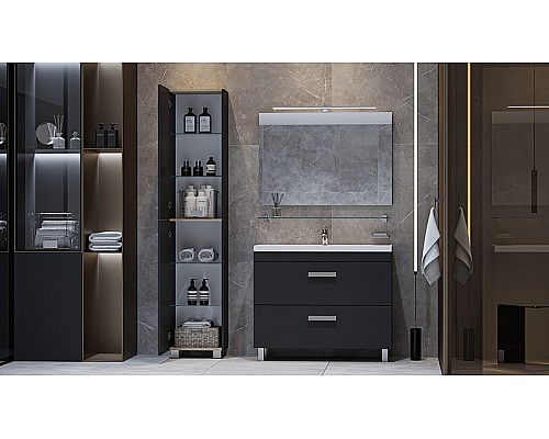 Тумба под раковину Velvex Orlando 100 tn.ORL.CLA.100.2Y Графит