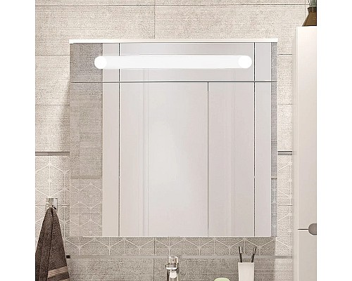 Зеркальный шкаф DIWO Коломна 80 KOL.Z.80/P/W с подсветкой Белый