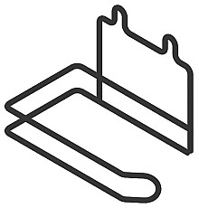 Держатель туалетной бумаги DIWO Смоленск П14788 Черный муар