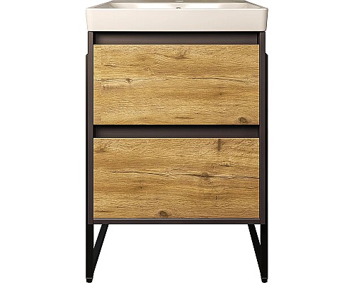 Комплект мебели для ванной STWORKI Кронборг 55 477717 Светлое дерево Серый