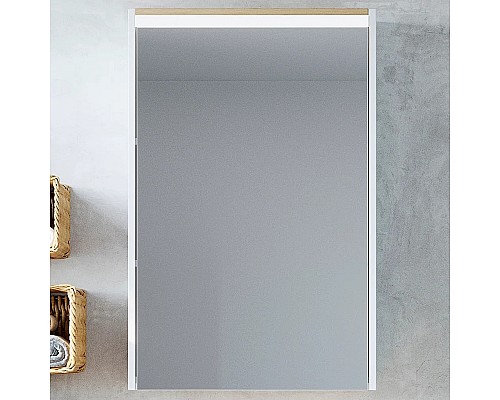 Зеркальный шкаф STWORKI Дублин 60 R 1A226902DN010 с подсветкой Белый Светлое дерево