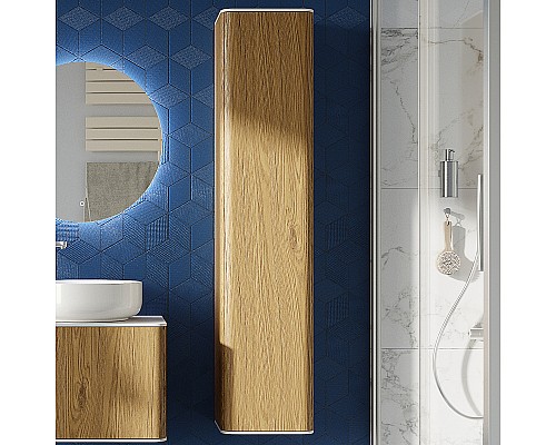 Шкаф пенал STWORKI Ноттвиль 33 ppJUL.150-216.230 подвесной Дуб верона