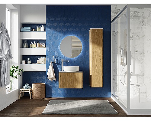 Шкаф пенал STWORKI Ноттвиль 33 ppJUL.150-216.230 подвесной Дуб верона