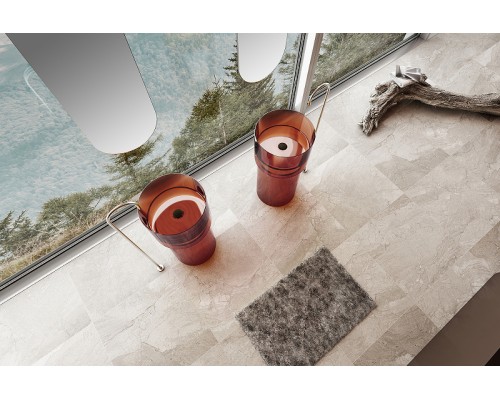 Раковина Abber Kristall 45 AT2701Opal Коричневая