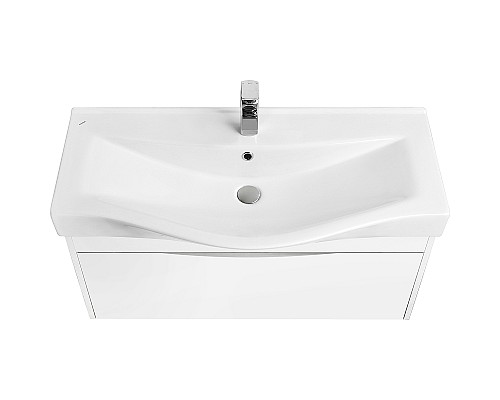 Тумба с раковиной STWORKI Хельсинки 100 411898 подвесной Белый глянец