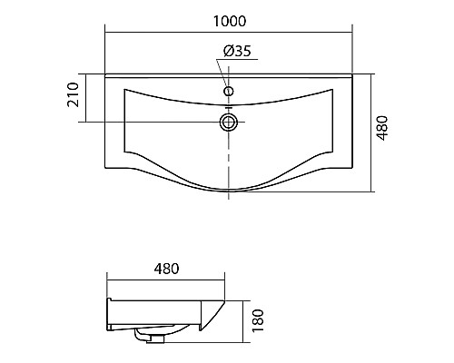 Тумба с раковиной STWORKI Хельсинки 100 411898 подвесной Белый глянец