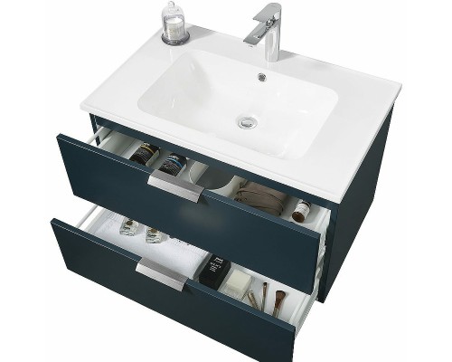 Тумба с раковиной Orans BC-0901 80 подвесная Ocean blue matt