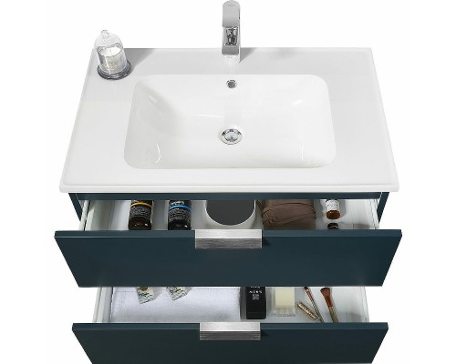 Тумба с раковиной Orans BC-0901 80 подвесная Ocean blue matt