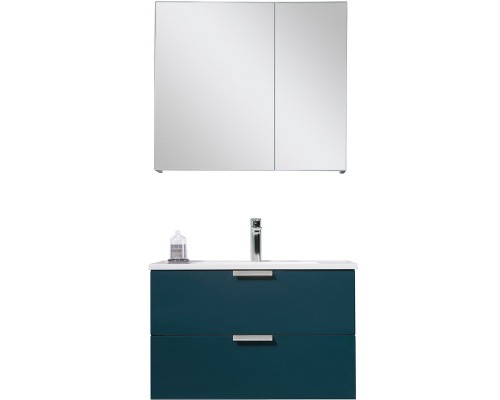 Тумба с раковиной Orans BC-0901 80 подвесная Ocean blue matt