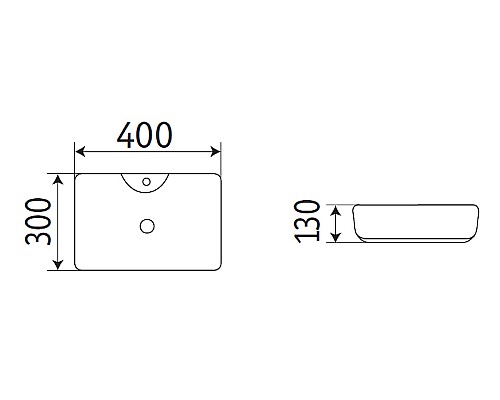 Раковина CeramaLux 40 7292 Белая глянцевая