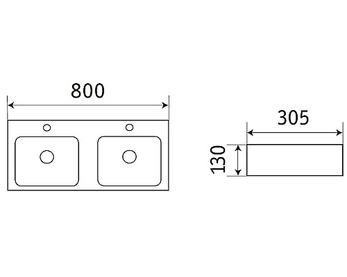 Раковина CeramaLux 80 78694 Белая глянцевая