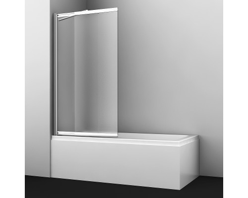 Шторка на ванну WasserKRAFT Main 100 41S02-100L Matt glass Fixed профиль Хром стекло матовое