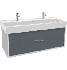 Тумба под раковину Jacob Delafon Vivienne 120 EB1669-J5-J54 подвесная Серая матовая Белая глянцевая