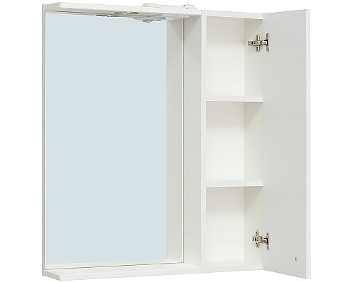 Зеркало со шкафом Runo Римини 65 00-00001256 с подсветкой Белое