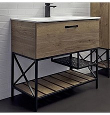 Тумба с раковиной Comforty Бредфорд 90 00-00009403 Дуб темный