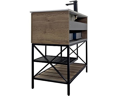 Тумба с раковиной Comforty Бредфорд 90 00-00009403 Дуб темный