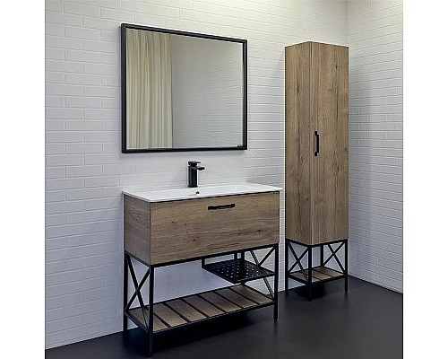 Тумба с раковиной Comforty Бредфорд 90 00-00009403 Дуб темный