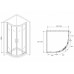 Душевой уголок Abber Schwarzer Diamant 100x100 профиль Хром стекло матовое