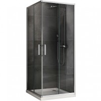 Душевой уголок Abber Schwarzer Diamant 90x90 профиль Хром стекло прозрачное