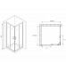 Душевой уголок Abber Schwarzer Diamant 90x90 профиль Хром стекло прозрачное