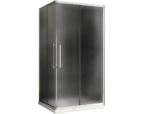 Душевой уголок Abber Schwarzer Diamant 120x90 профиль Хром стекло матовое