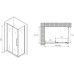 Душевой уголок Abber Schwarzer Diamant 150x75 профиль Хром стекло прозрачное